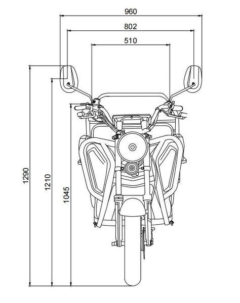 BULLBIKE Moroni Cargo Mini E-Lastendreirad 1000W 60V 32Ah 25km/h