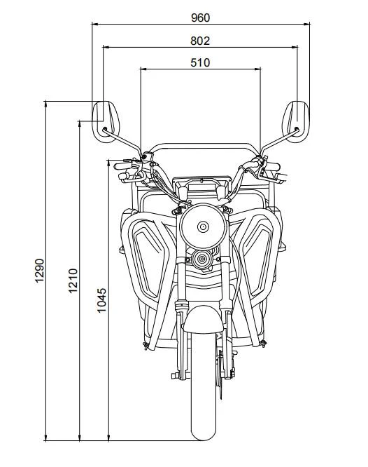 BULLBIKE Moroni Cargo Mini E-Lastendreirad 1000W 60V 32Ah 25km/h